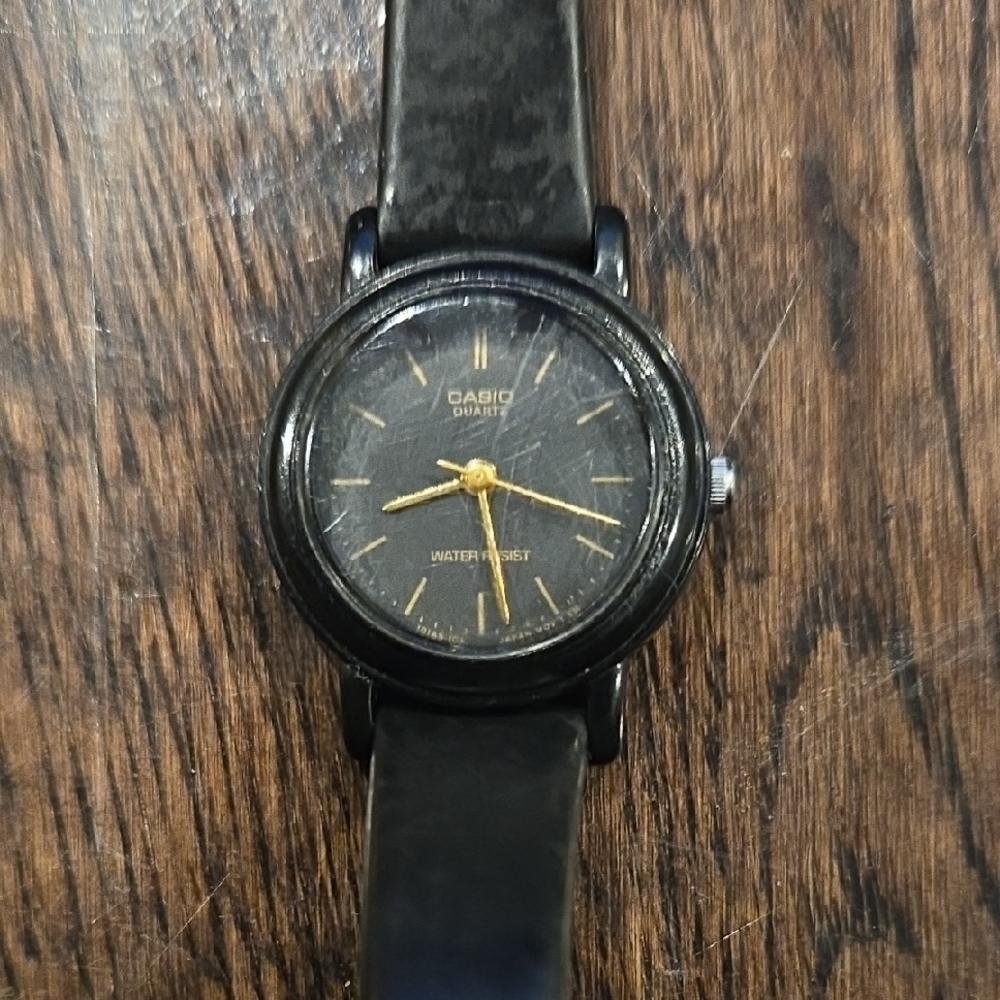 Casio Black and Gold Quartz Watch